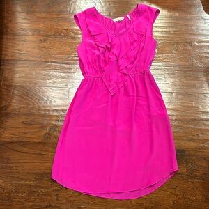 Rebecca Taylor Brilliant Pink Silk Dress